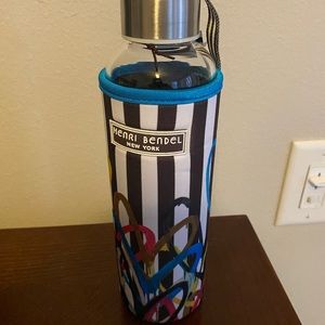 Henri Bendel Glass Water Bottle NEW NWT